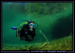 Diving the Fernsteinsee in Austria... :O)... by Michel Lonfat 